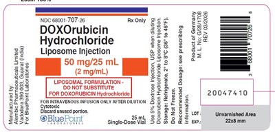 50mg_25ml Vial Label (Doxorubicin HCl Liposome Injection Vial Label  50mg 25ml)